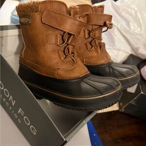 London Fog Brown Faux Fur Boots